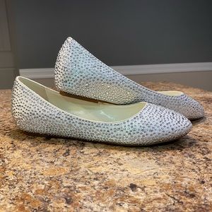 Pink Paradox Rhinestone Flats, sz 7